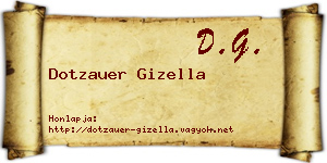 Dotzauer Gizella névjegykártya